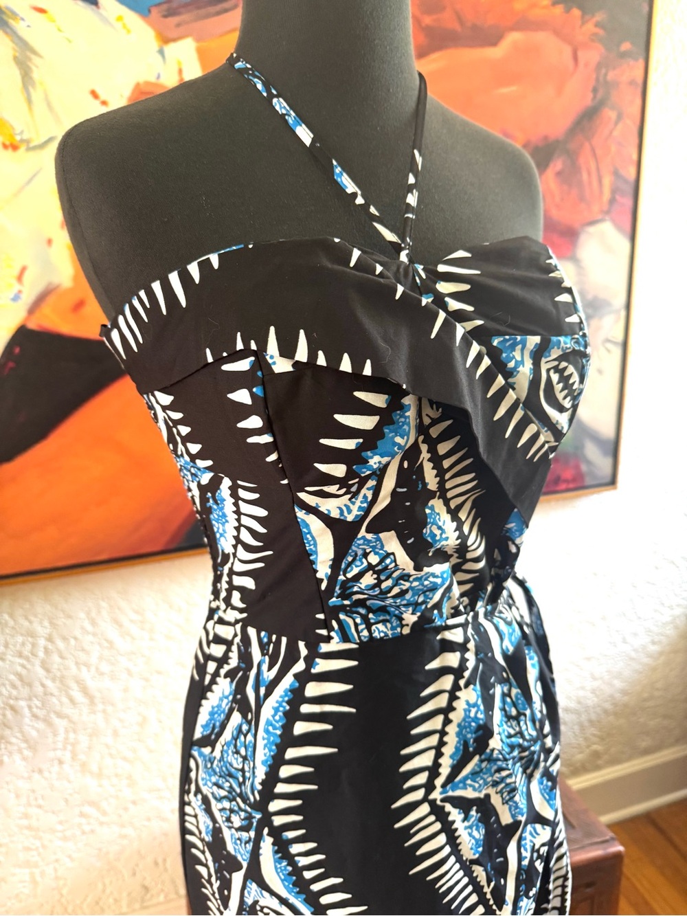 Wonderful Retro 1950’s Style Hawaiian Sarong Dress with an Alfred Shaheen print! - Picture 5 of 6